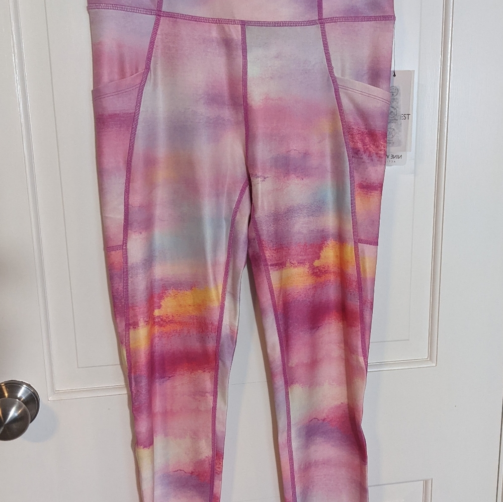 Women's NEW, Nine West Active, Large leggings with pockets, pink, lavender